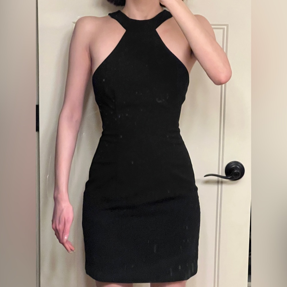 Finders Keepers Go Now Short Sleeve Dress - XS black mini dress